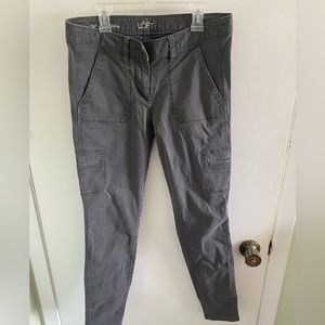 Ann Taylor LOFT 28/6 Super Skinny Ladies cargo style pants trousers gray